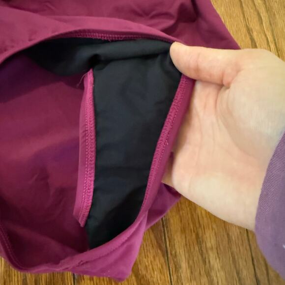 Lauren Ralph Lauren‎ maroon geometric tile print wrap top bathing suit size 4 - Picture 7 of 8